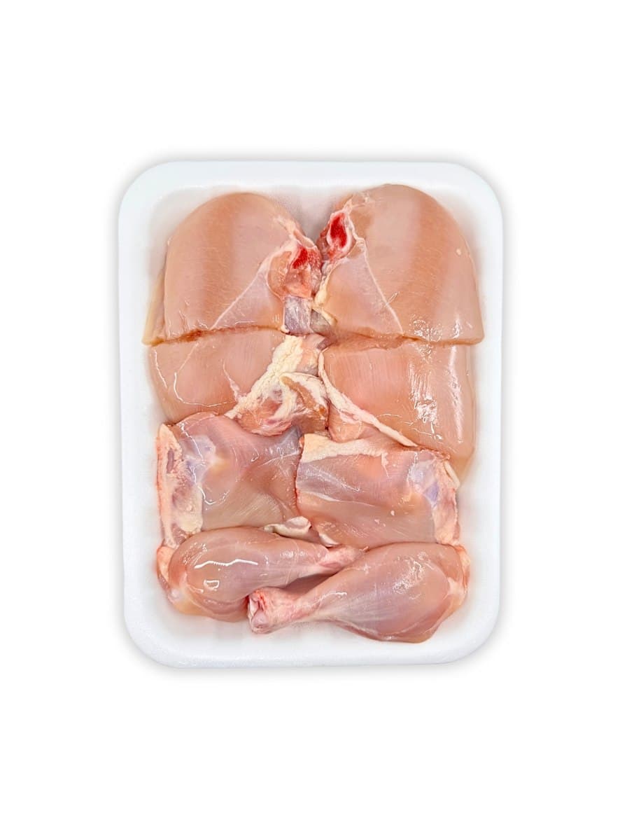 whole skinless chicken (defrosted) 1 kg