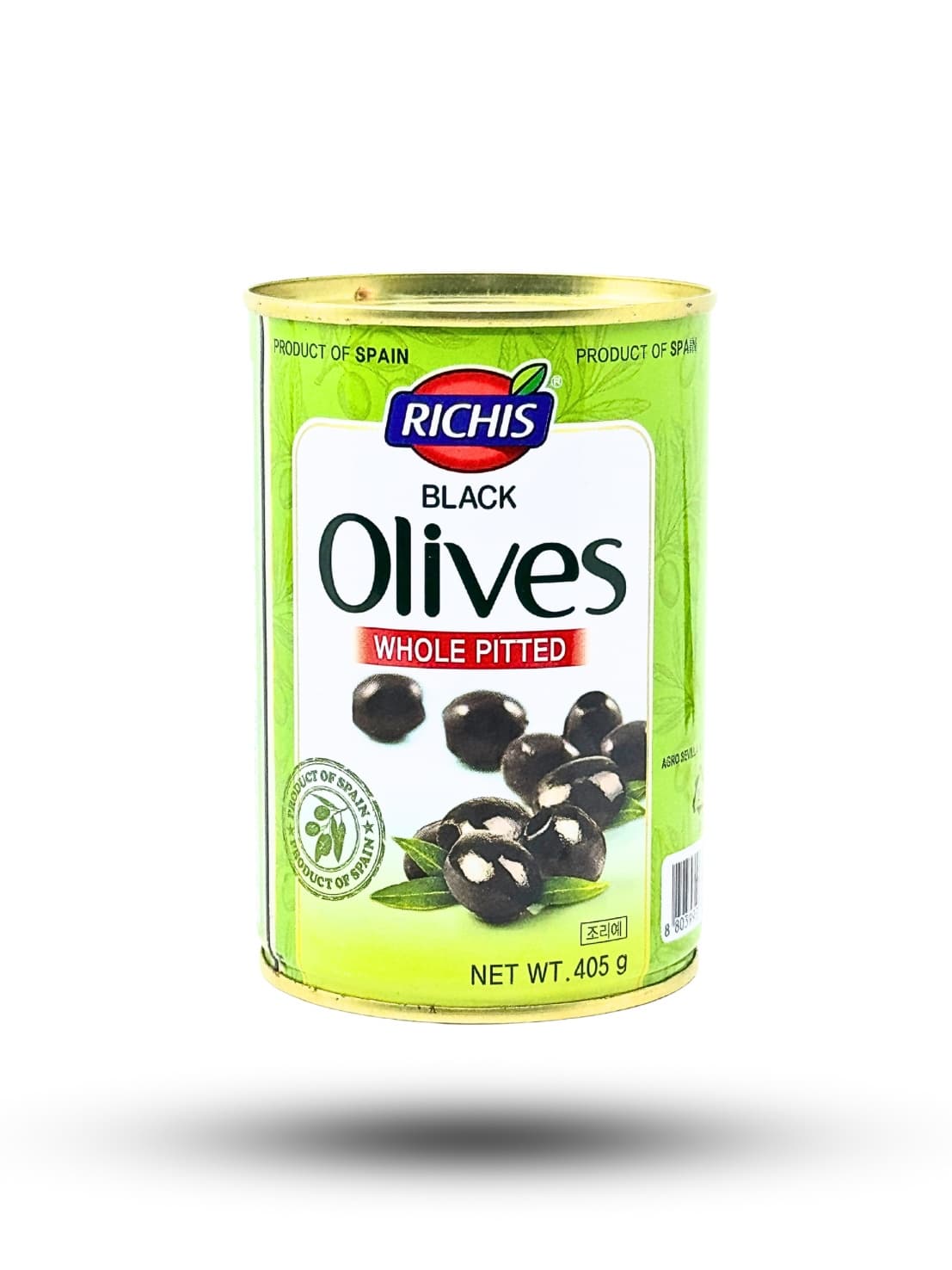 BLACK OLIVES WHOLE PITTED 405 g